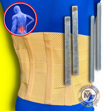 Cargar imagen en el visor de la galería, FAJA LUMBOSACRA TRANSPIRABLE REFORZADA VARILLAS DE ALUMINIO Y PLASTICO INTERCAMBIABLES FAJA SACROLUMBAR