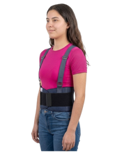 Cargar imagen en el visor de la galería, FAJA INDUSTRIAL NO ELASTICA EN LONETA SOPORTE LUMBAR