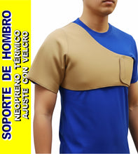 Cargar imagen en el visor de la galería, SOPORTE SUJETADOR DE HOMBRO NEOPRENO OCRE - DEPORTE,GYM, LESIONES