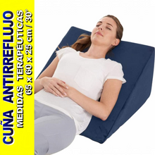 Cargar imagen en el visor de la galería, ALMOHADA TRIANGULAR CUÑA ANTIRREFLUJO ADULTO MULTIUSO RETORNO VENOSO RESPALDO