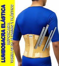 Cargar imagen en el visor de la galería, FAJA LUMBOSACRA ELASTICA REFORZADA VARILLAS DE ALUMINIO Y PLASTICO INTERCAMBIABLES FAJA SACROLUMBAR