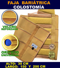 Cargar imagen en el visor de la galería, FAJA 30 CM PARA SOBREPESO COLOSTOMIA ORIFICIO UNIVERSAL 10 CM FUNDA - FAJA BARIÁTRICA OSTOMIA UROSTOMIA