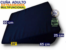 Cargar imagen en el visor de la galería, ALMOHADA TRIANGULAR CUÑA ANTIRREFLUJO ADULTO MULTIUSO RETORNO VENOSO RESPALDO
