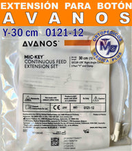 Cargar imagen en el visor de la galería, EXTENSION Y - 30 CM CON PINZA MODELO 0121-12 CALIBRE DELGADO PARA LIQUIDOS COMPATIBLE CON BOTON GASTRICO DE GASTROSTOMIA AVANOS EXTENSION 0121-12