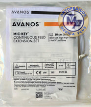 Cargar imagen en el visor de la galería, EXTENSION Y - 60 CM CON PINZA MODELO 0121-24 CALIBRE DELGADO PARA LIQUIDOS COMPATIBLE CON BOTON GASTRICO - PARA BOTON DE GASTROSTOMIA AVANOS