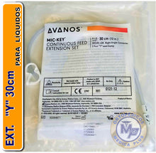 Cargar imagen en el visor de la galería, EXTENSION Y - 30 CM CON PINZA MODELO 0121-12 CALIBRE DELGADO PARA LIQUIDOS COMPATIBLE CON BOTON GASTRICO DE GASTROSTOMIA AVANOS EXTENSION 0121-12