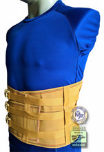 Cargar imagen en el visor de la galería, FAJA LUMBOSACRA CON HEBILLAS 3 BROCHES REFORZADA VARILLAS ALUMINIO Y PLASTICO