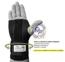 Cargar imagen en el visor de la galería, FERULA PARA MUÑECA EN NEOPRENO VARILLA DE ALUMINIO