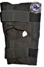Cargar imagen en el visor de la galería, RODILLERA MECANICA RODILLERA ABIERTA DE NEOPRENO NEGRO CON VARILLAS DE ALUMINIO ARTICULADAS