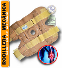 Cargar imagen en el visor de la galería, RODILLERA MECANICA ABIERTA NEOPRENO VARILLAS DE ALUMINIO ARTICULADAS