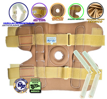Cargar imagen en el visor de la galería, RODILLERA MECANICA ABIERTA NEOPRENO VARILLAS DE ALUMINIO ARTICULADAS
