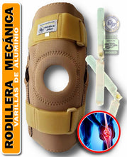 Cargar imagen en el visor de la galería, RODILLERA MECANICA ABIERTA NEOPRENO VARILLAS DE ALUMINIO ARTICULADAS
