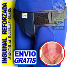 Cargar imagen en el visor de la galería, FAJA PARA HERNIA INGUINAL ELASTICO REFORZADO ALMOHADILLAS IZQUIERDA Y DERECHA HIERNIA DE INGLE