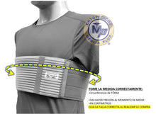 Cargar imagen en el visor de la galería, FAJA COSTAL TRANSPIRABLE 13 CM SOPORTE PARA COSTILLAS REFORZADA