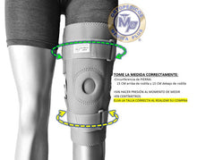 Cargar imagen en el visor de la galería, RODILLERA MECANICA ABIERTA NEOPRENO VARILLAS DE ALUMINIO ARTICULADAS