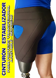 CINTURON PARA PROTESIS NEOPRENO NEGRO ESTABILIZADOR CON ANTIDERRAPANTE