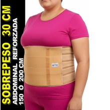 Cargar imagen en el visor de la galería, FAJA 30 CM POSTOPERATORIA PARA SOBREPESO REFORZADA ABDOMINAL POSTQUIRURGICA BARIÁTRICA
