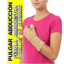 Cargar imagen en el visor de la galería, FERULA PARA PULGAR EN ABDUCCION AMBIDIESTRA VARILLAS DE ALUMINIO
