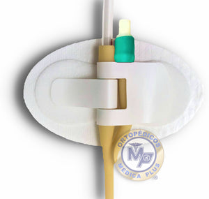 FIJADOR ADHESIVO PARA CATETER O SONDA - 3 PIEZAS - SUJETADOR AJUSTE CON VELCRO