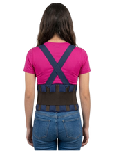 Cargar imagen en el visor de la galería, FAJA INDUSTRIAL NO ELASTICA EN LONETA SOPORTE LUMBAR
