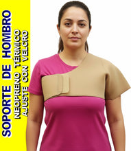 Cargar imagen en el visor de la galería, SOPORTE SUJETADOR DE HOMBRO NEOPRENO OCRE - DEPORTE,GYM, LESIONES
