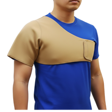 Cargar imagen en el visor de la galería, SOPORTE SUJETADOR DE HOMBRO NEOPRENO OCRE - DEPORTE,GYM, LESIONES
