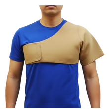 Cargar imagen en el visor de la galería, SOPORTE SUJETADOR DE HOMBRO NEOPRENO OCRE - DEPORTE,GYM, LESIONES
