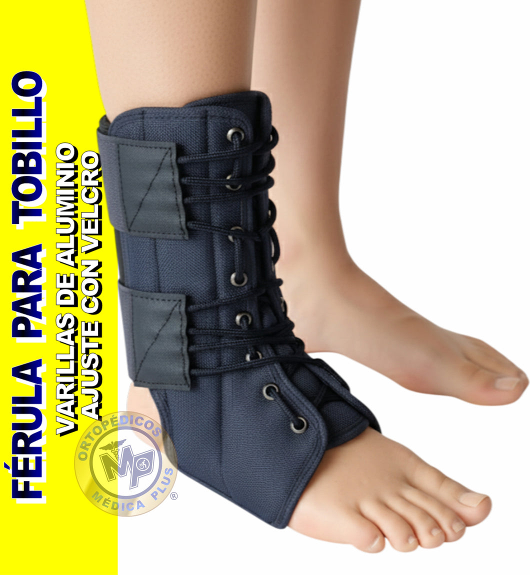 FERULA PARA TOBILLO VARILLAS DE ALUMINIO INMOVILIZADOR AZUL