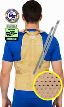 Cargar imagen en el visor de la galería, FAJA DORSOLUMBAR TRANSPIRABLE ELASTICA REFORZADA VARILLAS DE ALUMINIO DORSAL ESPALDA ALTA
