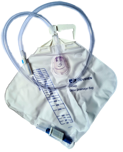 BOLSA RECOLECTORA DE ORINA DOVER 2 LT CAMARA ANTIRREFLUJO COMPATIBLE SONDA FOLEY DRENAJE URINARIO
