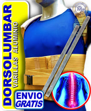 Cargar imagen en el visor de la galería, FAJA DORSOLUMBAR ELASTICA REFORZADA VARILLAS DE ALUMINIO FAJA DORSAL ESPALDA ALTA Y BAJA
