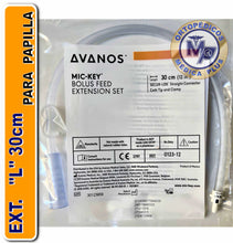 Cargar imagen en el visor de la galería, EXTENSION L + 30 CM CON PINZA MOD 0123-12 CALIBRE GRUESO PARA BOTON GASTRICO

