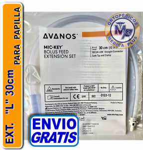 EXTENSION L + 30 CM CON PINZA MOD 0123-12 CALIBRE GRUESO PARA BOTON GASTRICO