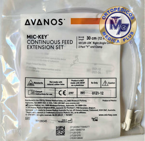 EXTENSION Y - 30 CM CON PINZA MODELO 0121-12 CALIBRE DELGADO PARA LIQUIDOS COMPATIBLE CON BOTON GASTRICO DE GASTROSTOMIA AVANOS EXTENSION 0121-12