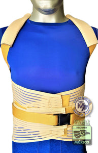 FAJA DORSOLUMBAR TRANSPIRABLE ELASTICA REFORZADA VARILLAS DE ALUMINIO DORSAL ESPALDA ALTA