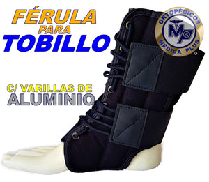FERULA PARA TOBILLO VARILLAS DE ALUMINIO INMOVILIZADOR AZUL