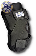 Cargar imagen en el visor de la galería, RODILLERA MIXTA COMBINACION MECANICA Y LIGAMENTOS CRUZADOS ABIERTA NEOPRENO NEGRO
