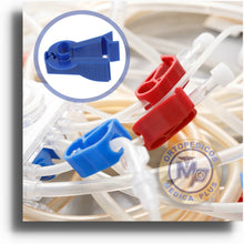 Cargar imagen en el visor de la galería, PAR DE PINZAS PARA CATETER DIALISIS - CLIPS DE PLASTICO
