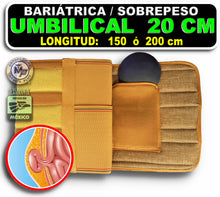 Cargar imagen en el visor de la galería, FAJA 20 CM PARA HERNIA UMBILICAL O HERNIA DE OMBLIGO TALLAS PLUS - BARIATRICA
