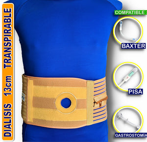 FAJA 13 CM PROTECTORA PARA CATETER DE DIALISIS PERITONEAL O SONDA DE GASTROSTOMIA - TRANSPIRABLE
