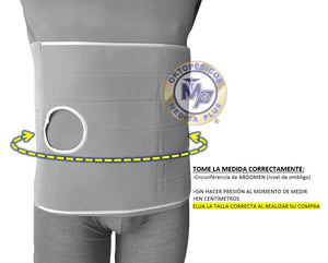FAJA 30 CM PARA SOBREPESO COLOSTOMIA ORIFICIO UNIVERSAL 10 CM FUNDA - FAJA BARIÁTRICA OSTOMIA UROSTOMIA