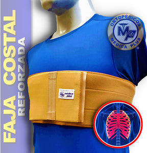 FAJA COSTAL ELASTICA 13 CM SOPORTE PARA COSTILLAS REFORZADA