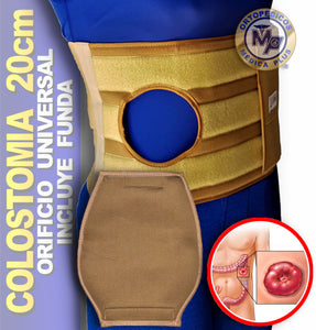 FAJA 20 CM PARA COLOSTOMIA ORIFICIO UNIVERSAL ELASTICA CON FUNDA INCLUIDA - UROSTOMIA OSTOMIA