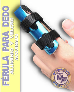 FERULA PARA DEDO INMOVILIZADOR DE ALUMINIO AJUSTE CON VELCRO TIPO SOMBRILLA